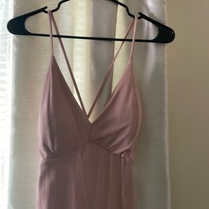 Pink suede like dress